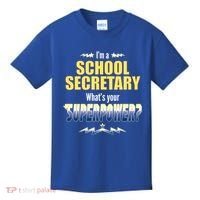I'm A School Secretary What's Your Superpower? Kids T-Shirt thumb 0