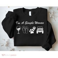 I'm A Simple Woman Living A Simple Life Sweatshirt thumb 2