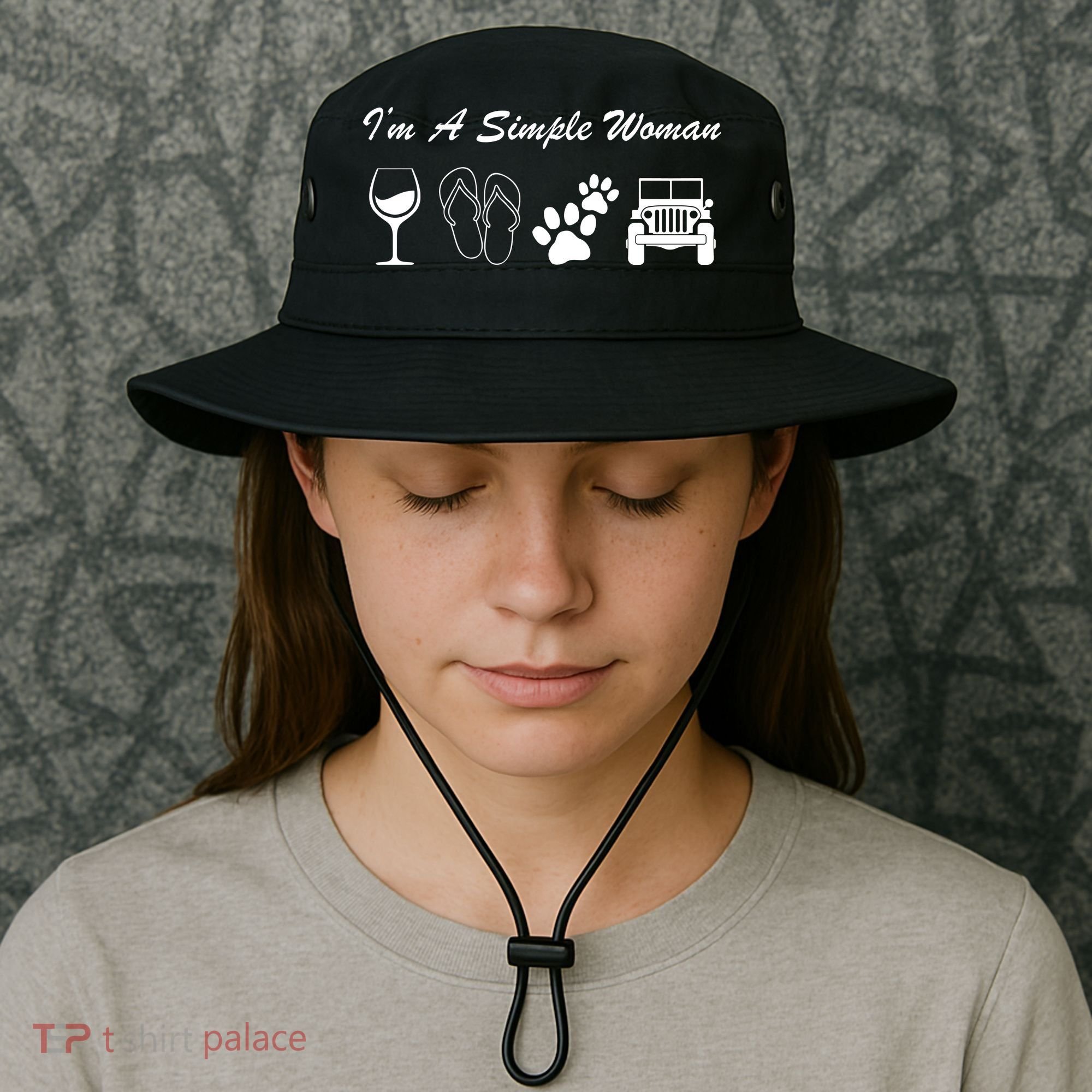 I'm A Simple Woman Living A Simple Life Bucket Hat