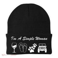 I'm A Simple Woman Living A Simple Life Beanie thumb 0