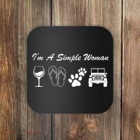 I'm A Simple Woman Living A Simple Life Coaster thumb 0