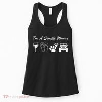 I'm A Simple Woman Living A Simple Life Women's Tank Top thumb 0