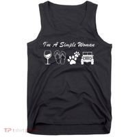 I'm A Simple Woman Living A Simple Life Tank Top thumb 0