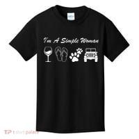I'm A Simple Woman Living A Simple Life Kids T-Shirt thumb 0