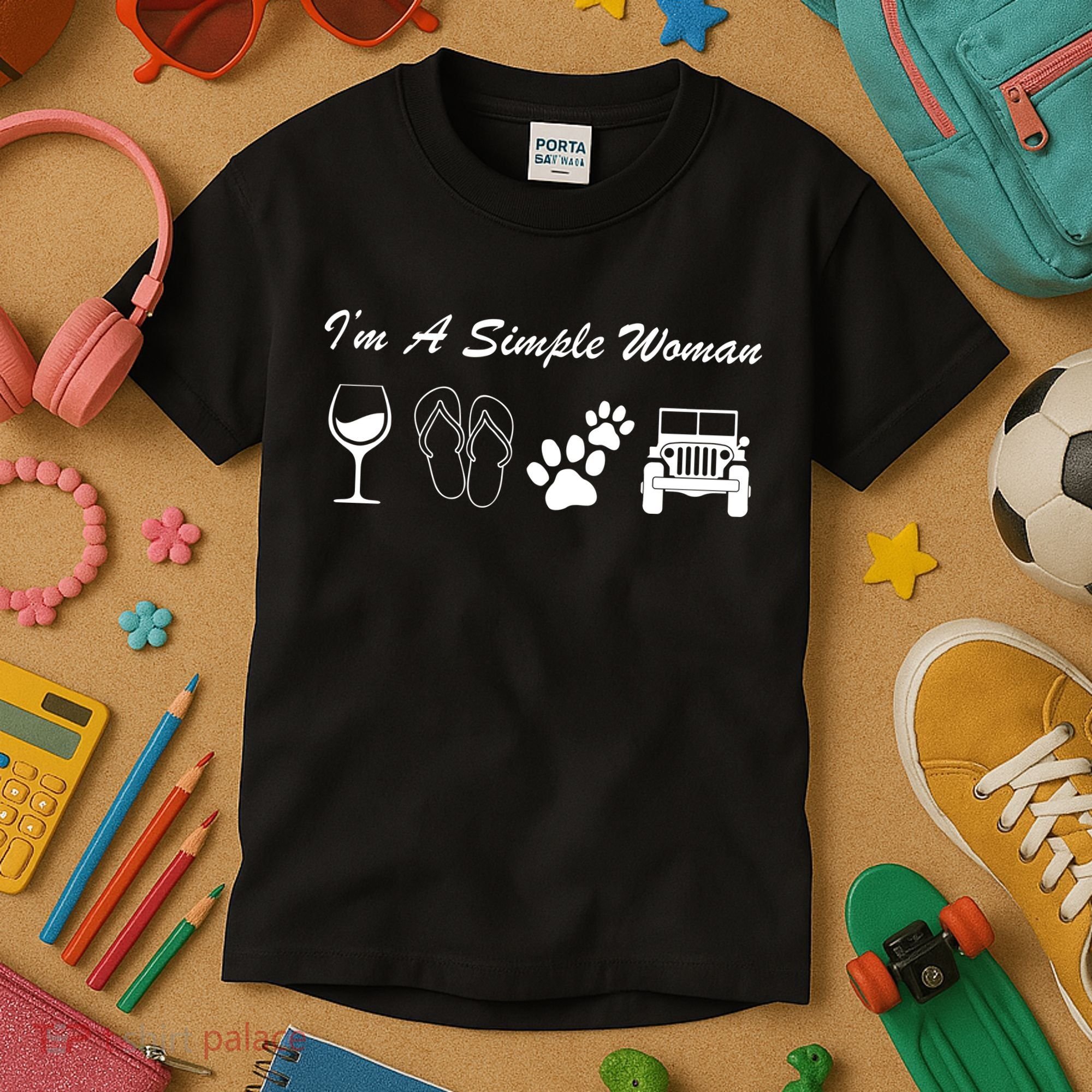 I'm A Simple Woman Living A Simple Life Kids T-Shirt