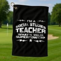 I'm A Social Studies Teacher Golf Towel thumb 1