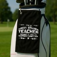 I'm A Social Studies Teacher Golf Towel thumb 2