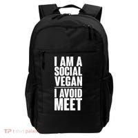 I'm A Social Vegan I Avoid Meet Backpack thumb 0