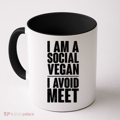 I'm A Social Vegan I Avoid Meet Coffee Mug