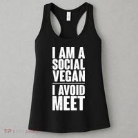 I'm A Social Vegan I Avoid Meet Women's Tank Top thumb 3