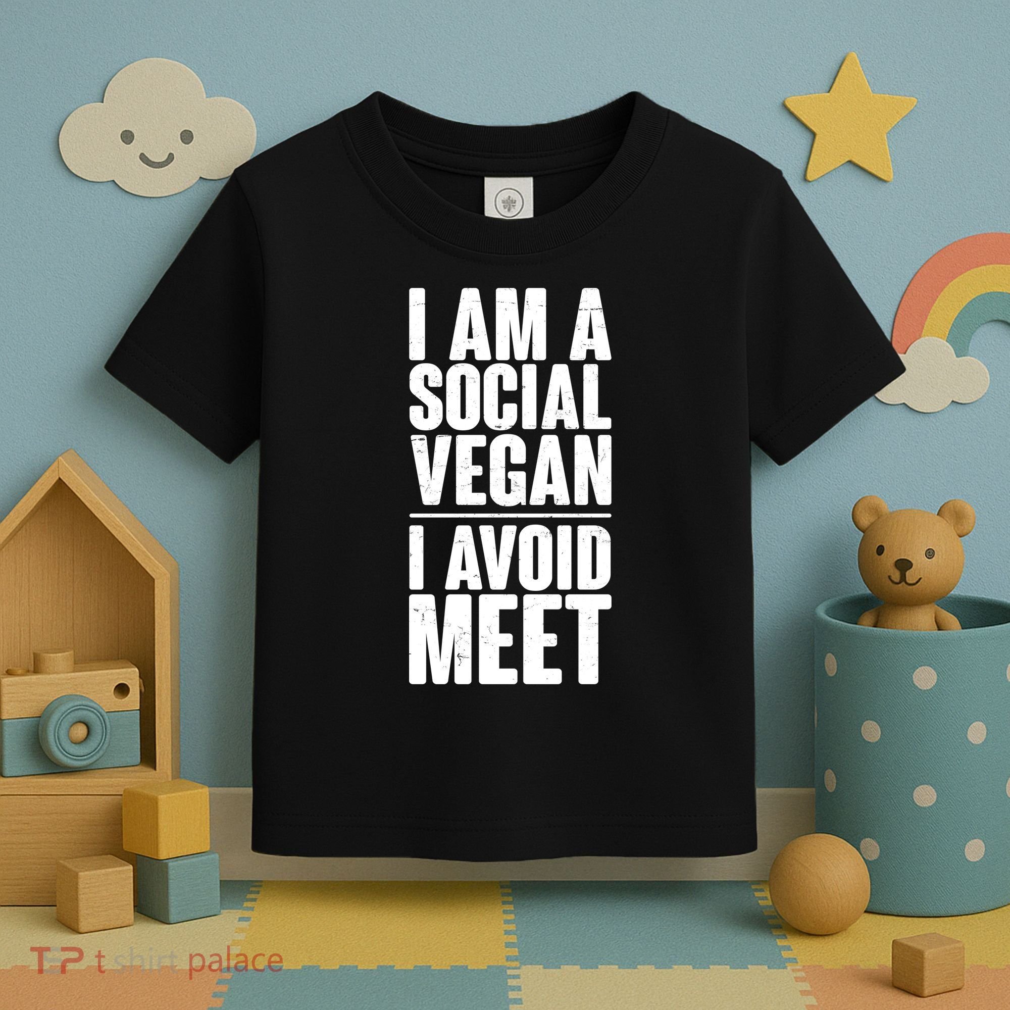 I'm A Social Vegan I Avoid Meet Toddler T-Shirt