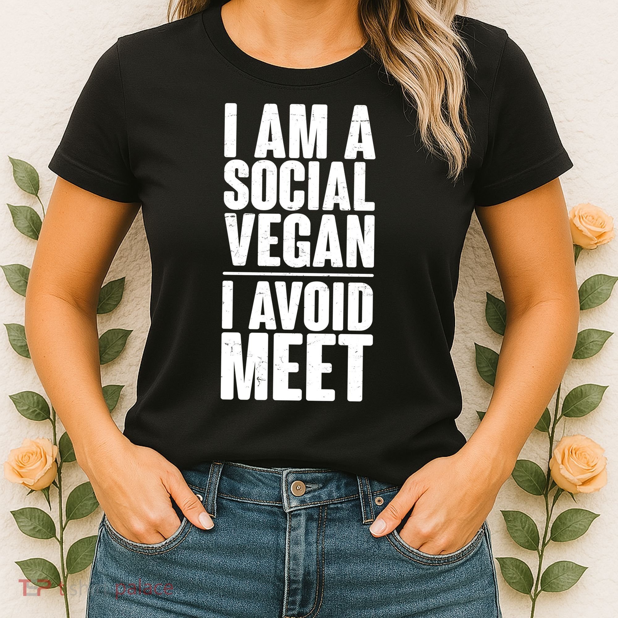 I'm A Social Vegan I Avoid Meet Women's T-Shirt
