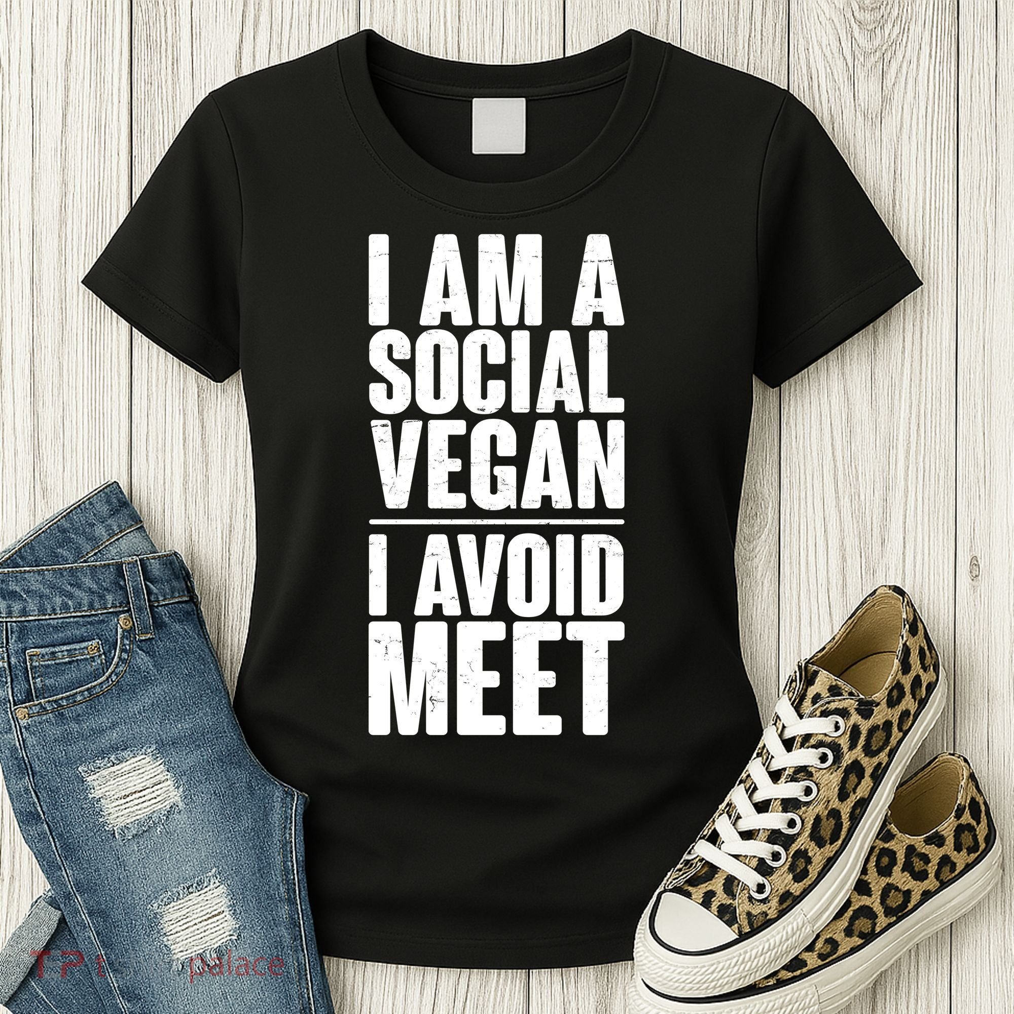 I'm A Social Vegan I Avoid Meet Women's T-Shirt