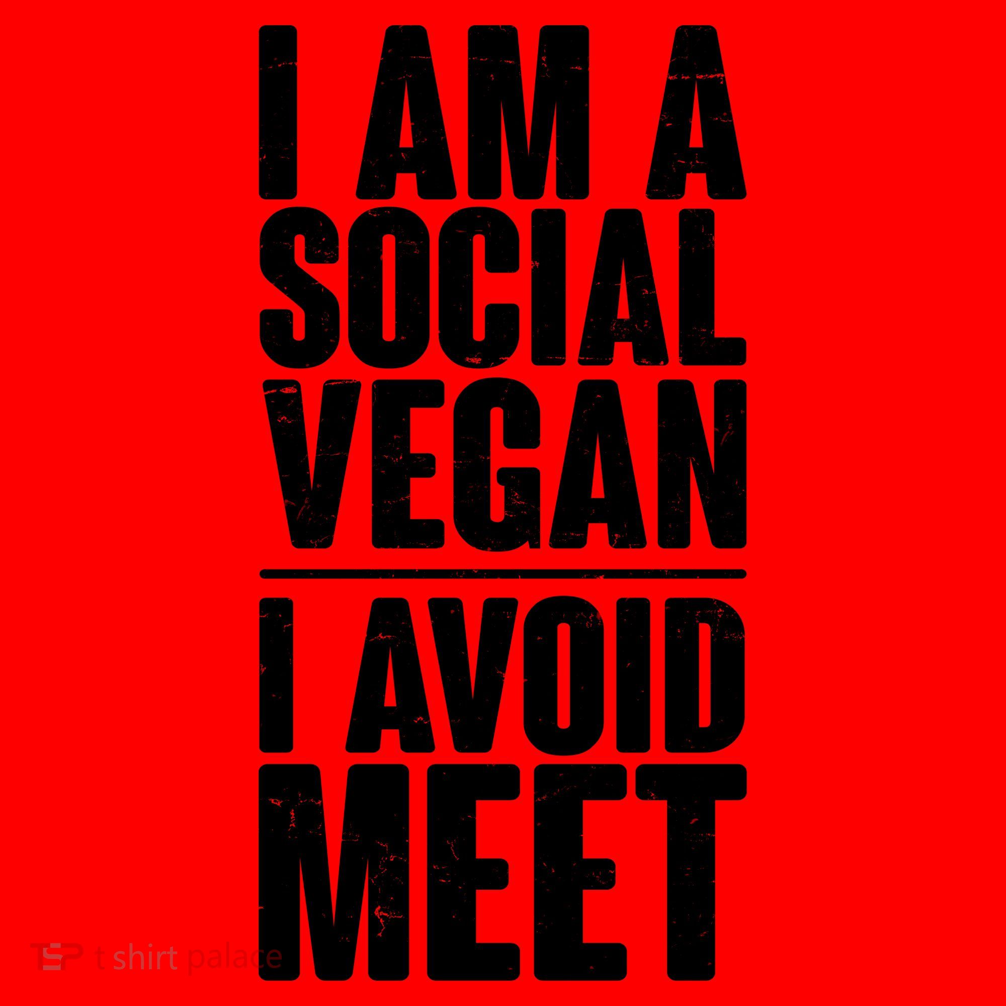 I'm A Social Vegan I Avoid Meet Santa Hat
