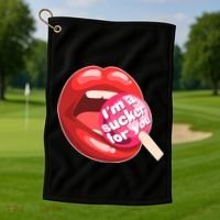I'm A Sucker For You Funny Golf Towel thumb 1