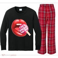 I'm A Sucker For You Funny Kids Long Sleeve Plaid Pajama Set thumb 0