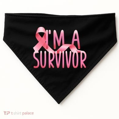 I'm a Survivor Breast Cancer Awareness USA-Made Doggie Bandana