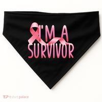 I'm A Survivor Breast Cancer Awareness USA-Made Doggie Bandana thumb 0