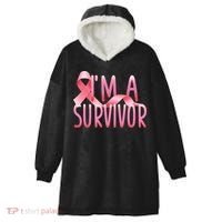I'm a Survivor Breast Cancer Awareness Hooded Wearable Blanket thumb 0