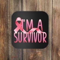 I'm a Survivor Breast Cancer Awareness Coaster thumb 0