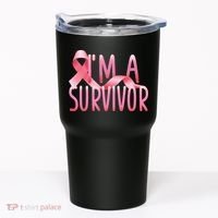 I'm A Survivor Breast Cancer Awareness Tumbler thumb 0