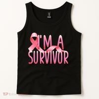I'm a Survivor Breast Cancer Awareness Tank Top thumb 2