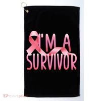 I'm A Survivor Breast Cancer Awareness Golf Towel thumb 0
