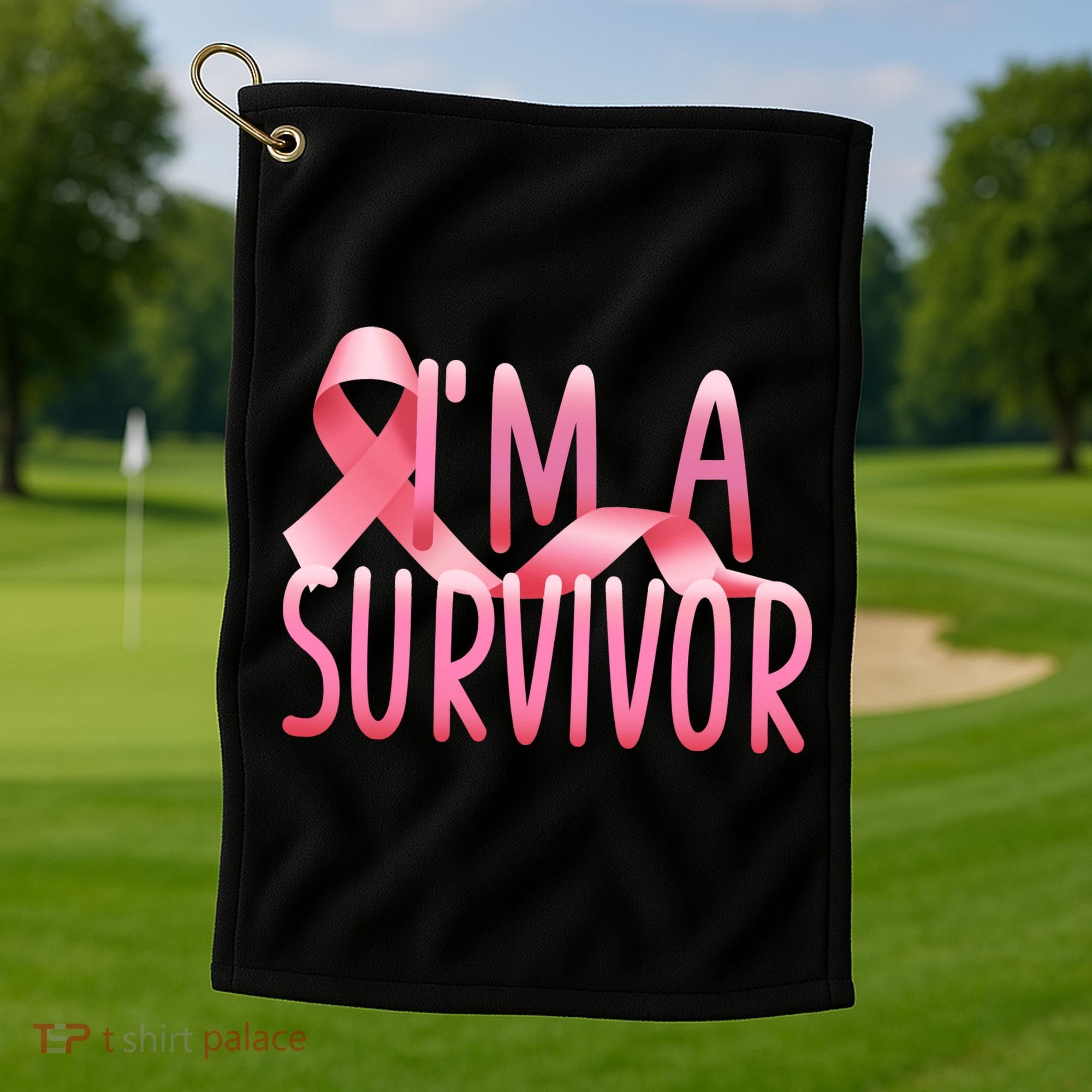 I'm A Survivor Breast Cancer Awareness Golf Towel