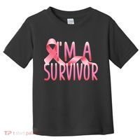 I'm a Survivor Breast Cancer Awareness Toddler T-Shirt thumb 0