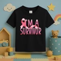 I'm a Survivor Breast Cancer Awareness Toddler T-Shirt thumb 3