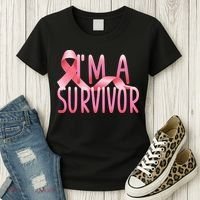 I'm a Survivor Breast Cancer Awareness Women's T-Shirt thumb 3
