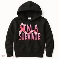 I'm A Survivor Breast Cancer Awareness Kids Hoodie thumb 0
