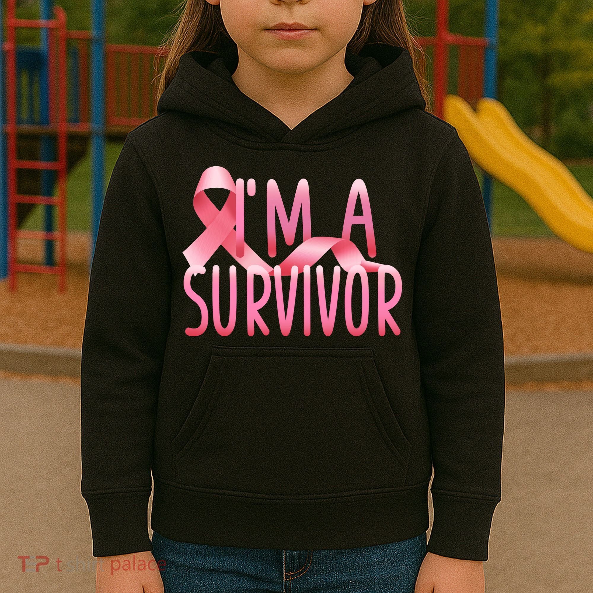 I'm a Survivor Breast Cancer Awareness Kids Hoodie