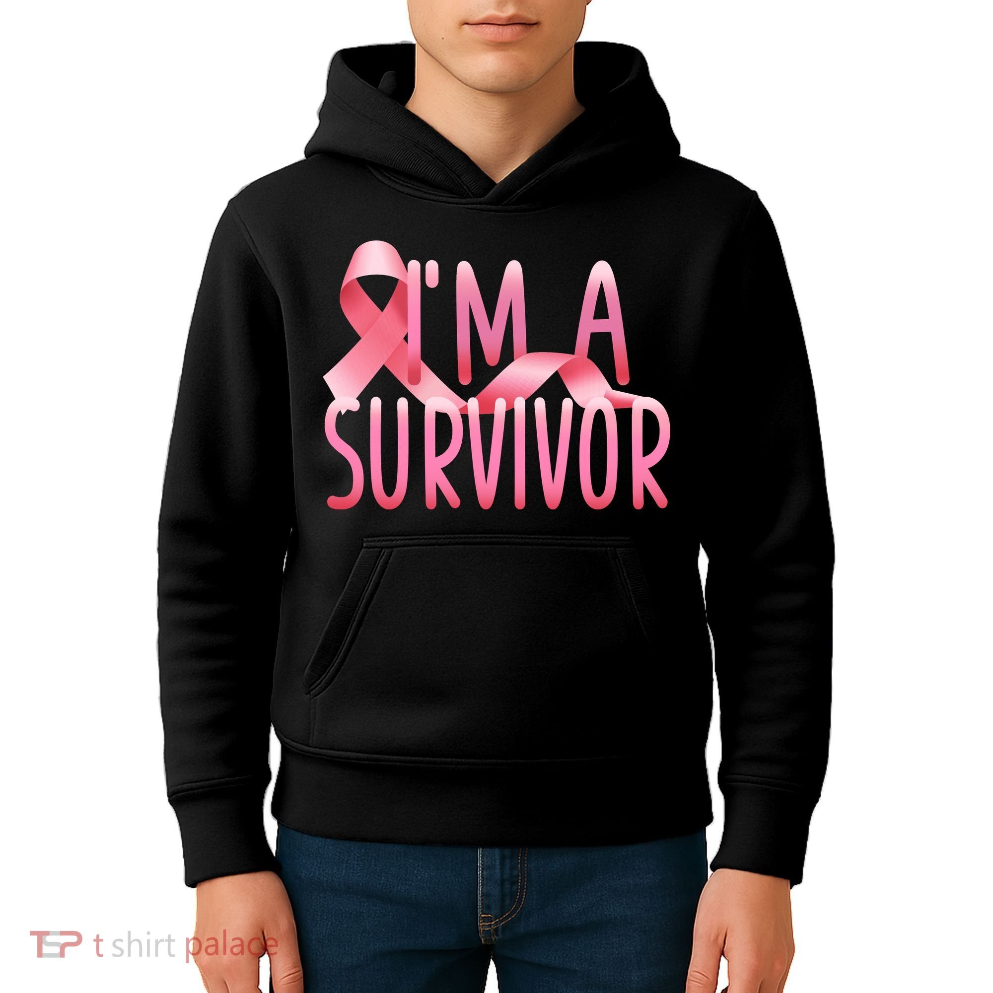 I'm a Survivor Breast Cancer Awareness Kids Hoodie