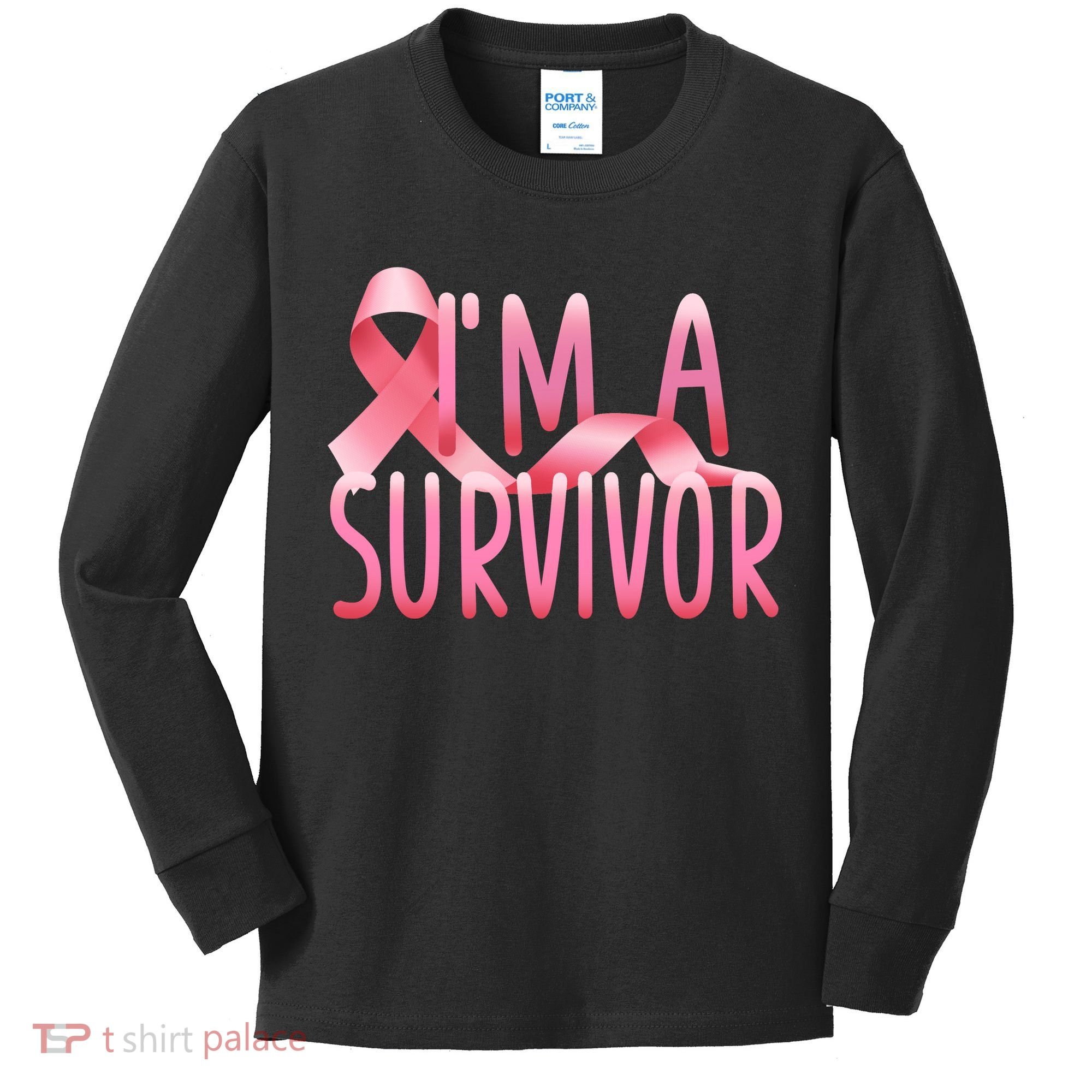 I'm A Survivor Breast Cancer Awareness Kids Long Sleeve Shirt
