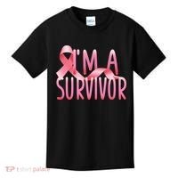 I'm A Survivor Breast Cancer Awareness Kids T-Shirt thumb 0