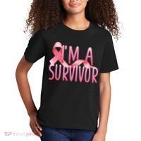 I'm A Survivor Breast Cancer Awareness Kids T-Shirt thumb 2