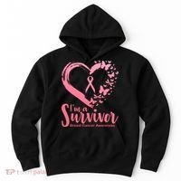 I'm a Survivor Breast Cancer Awareness Butterfly Hoodie thumb 0