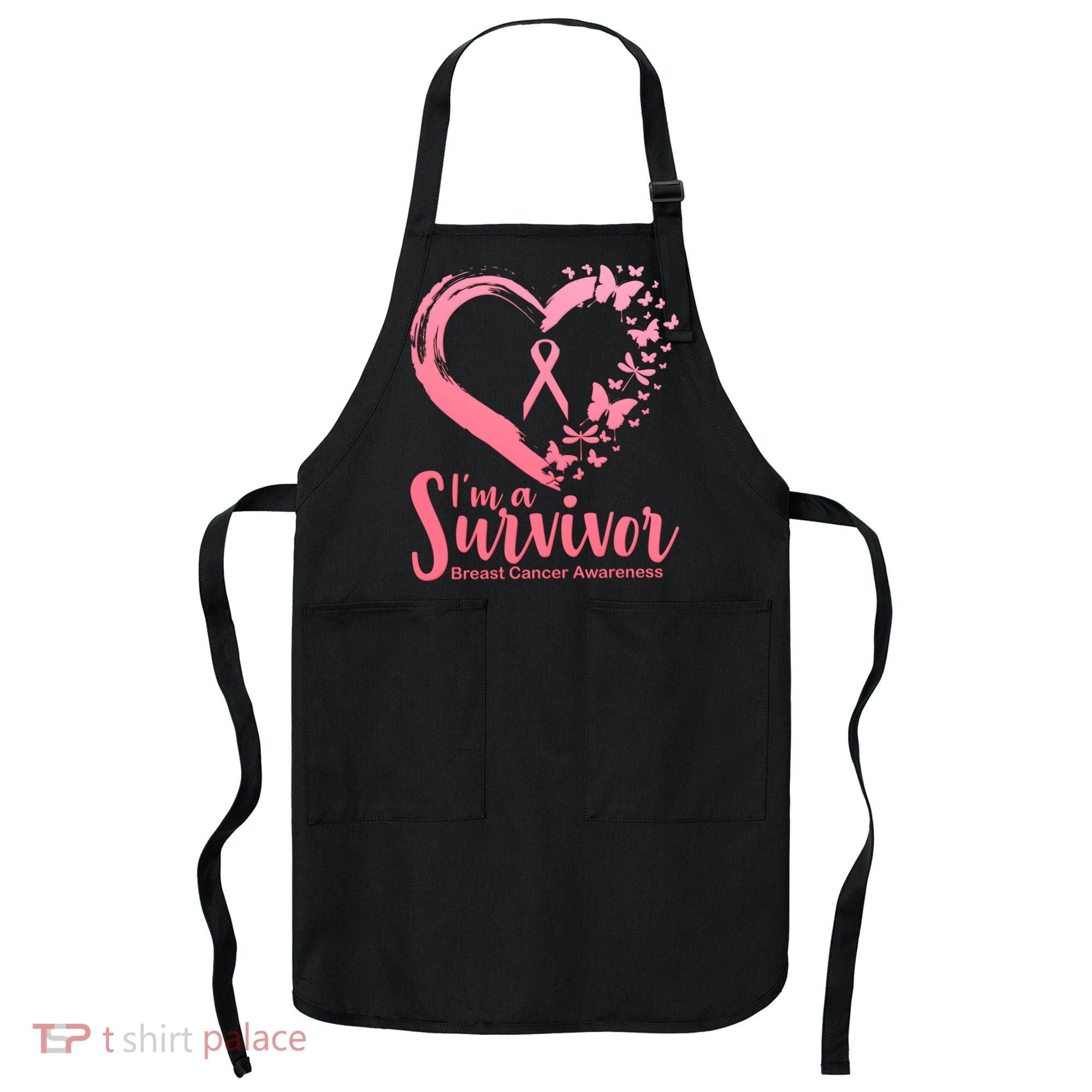 I'm a Survivor Breast Cancer Awareness Butterfly Apron