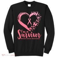 I'm a Survivor Breast Cancer Awareness Butterfly Sweatshirt thumb 0