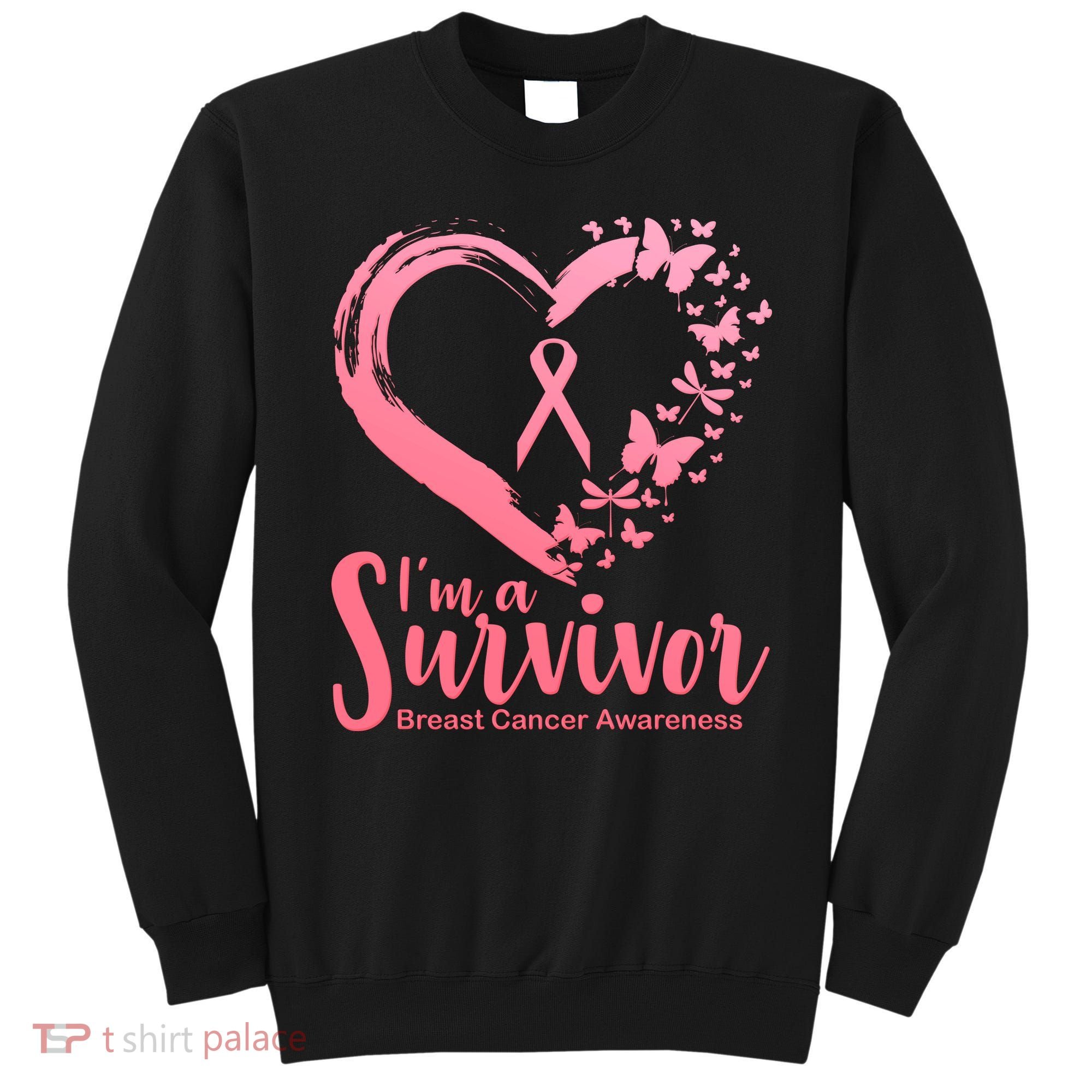 I'm a Survivor Breast Cancer Awareness Butterfly Sweatshirt
