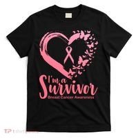 I'm a Survivor Breast Cancer Awareness Butterfly T-Shirt thumb 0