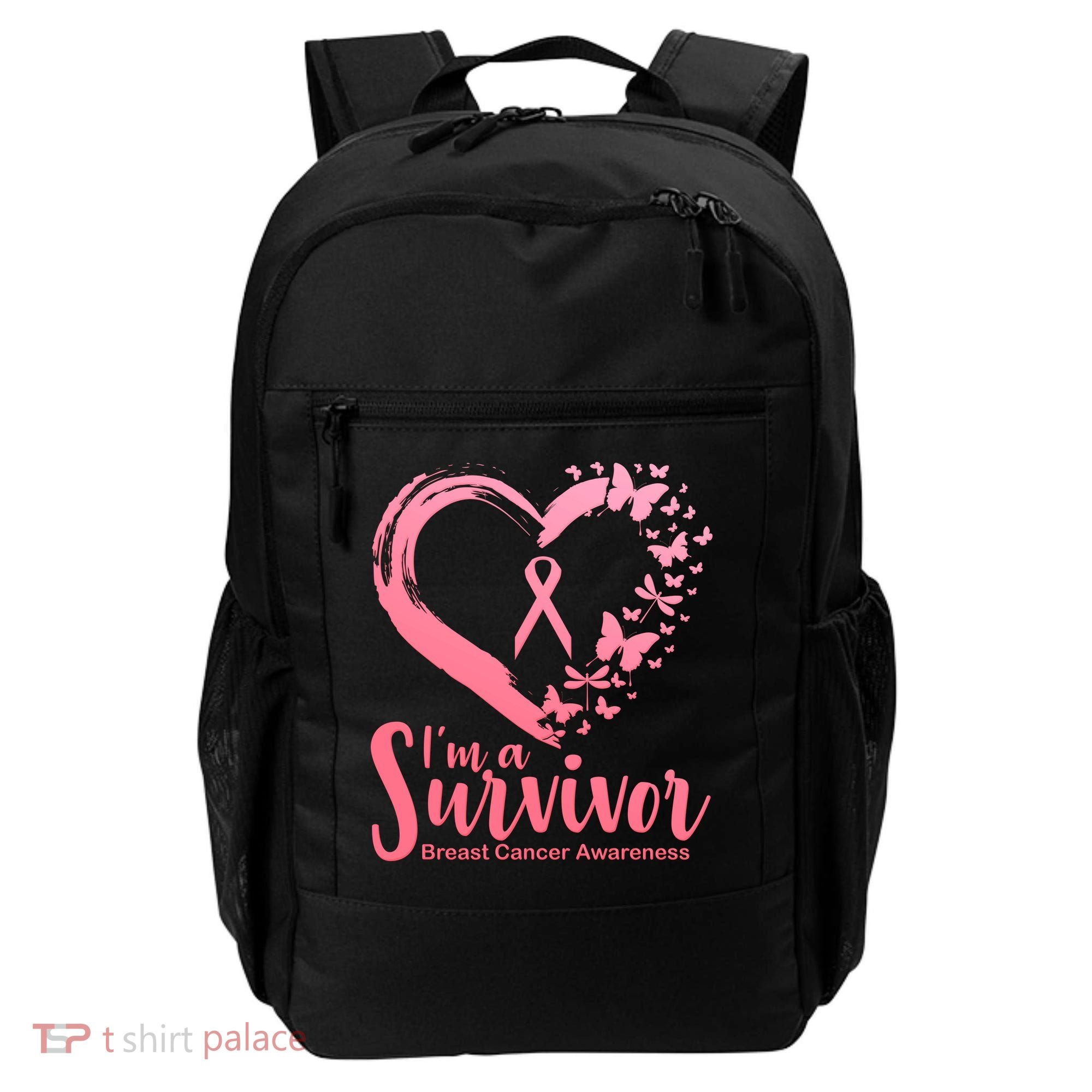I'm a Survivor Breast Cancer Awareness Butterfly Backpack