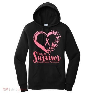 I'm a Survivor Breast Cancer Awareness Butterfly Women's Hoodie