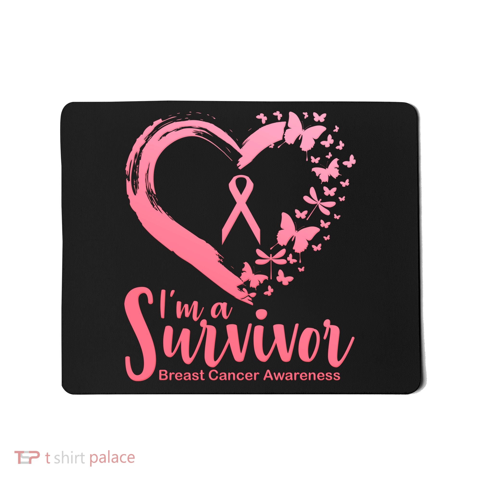 I'm a Survivor Breast Cancer Awareness Butterfly Mousepad