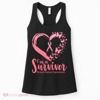 I'm a Survivor Breast Cancer Awareness Butterfly Women's Tank Top thumb 0