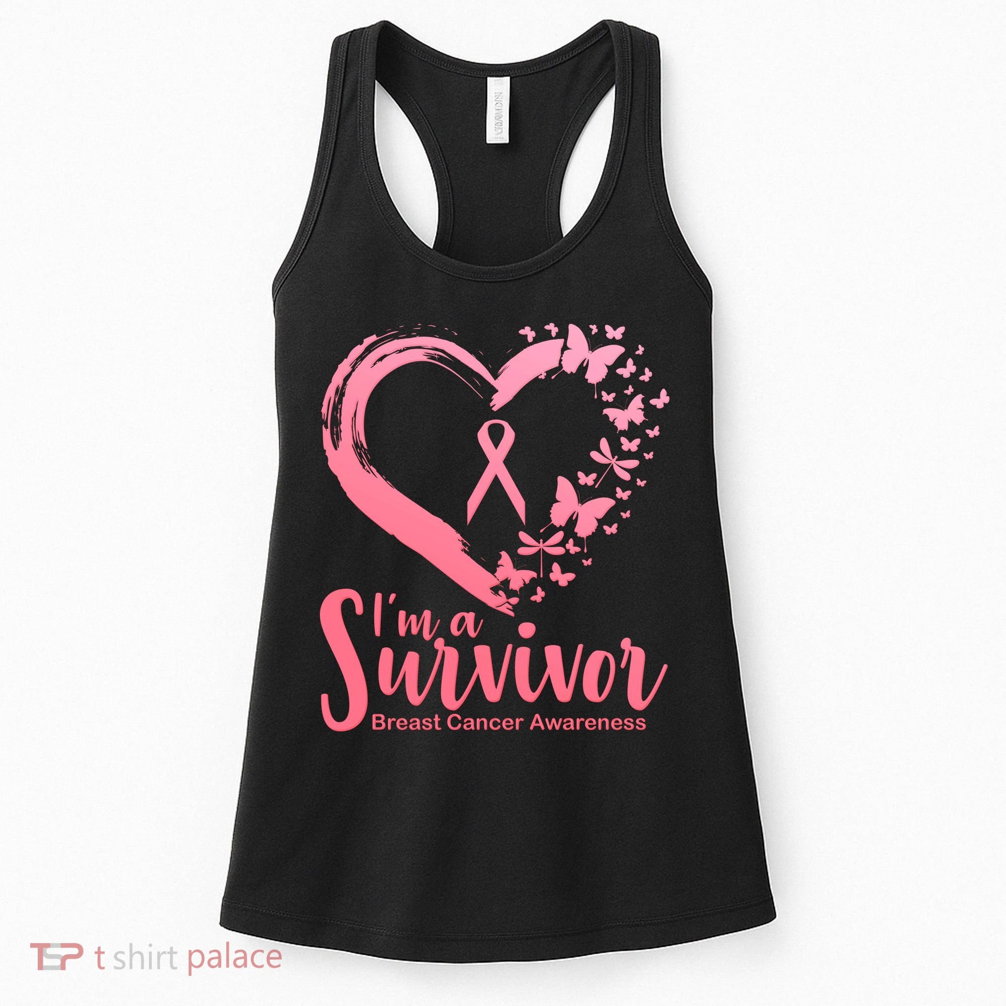 I'm a Survivor Breast Cancer Awareness Butterfly Women's Tank Top