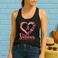 I'm a Survivor Breast Cancer Awareness Butterfly Women's Tank Top thumb 2