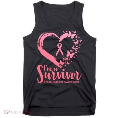 I'm a Survivor Breast Cancer Awareness Butterfly Tank Top