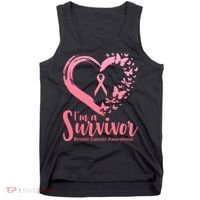 I'm a Survivor Breast Cancer Awareness Butterfly Tank Top thumb 0